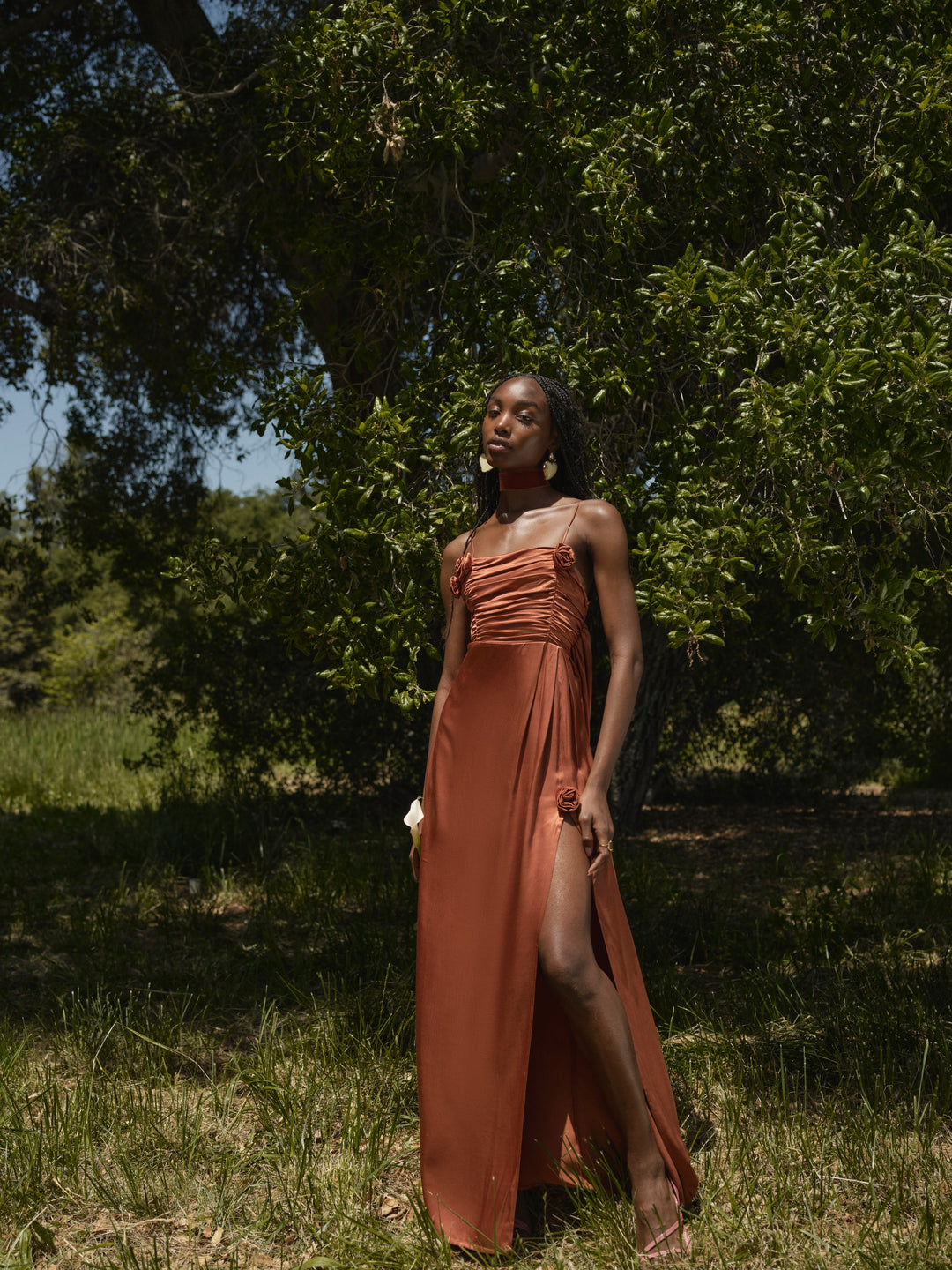 For Love and Lemons Winona Bridesmaid Gown - Orange