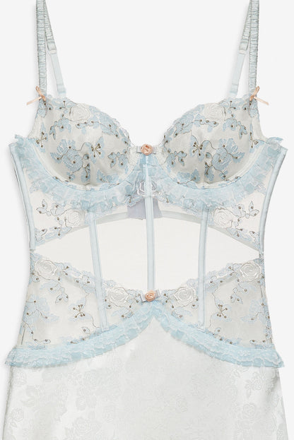 For Love and Lemons Maribel Maxi Slip Dress - Blue