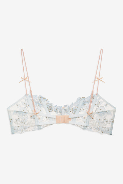 For Love and Lemons Winter Roses Bra - Blue