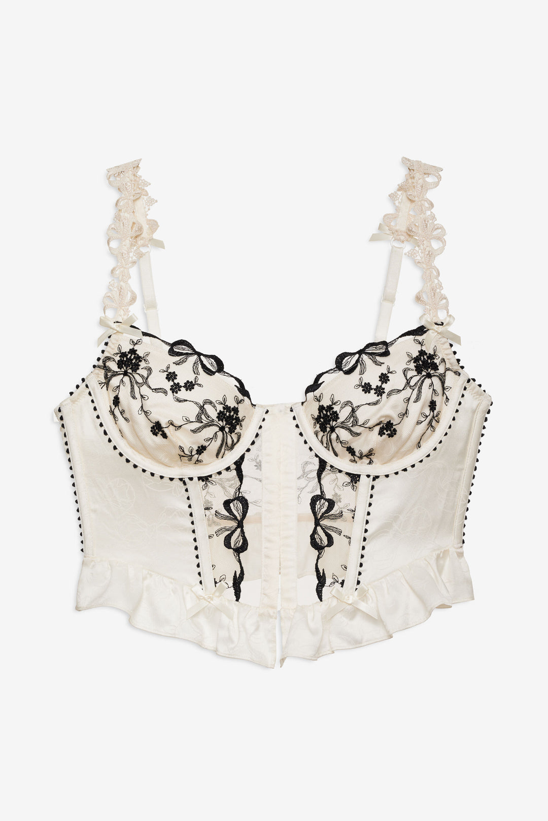 For Love and Lemons Bow Time Bustier - Cream