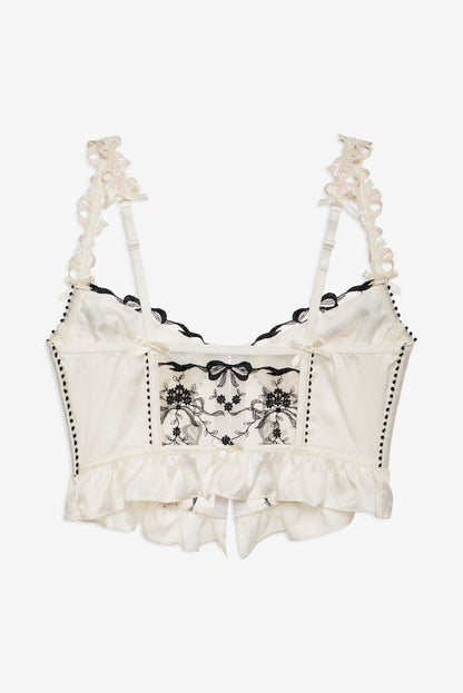For Love and Lemons Bow Time Bustier - Cream
