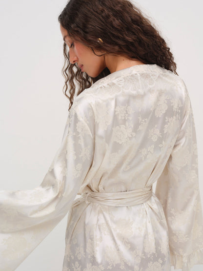 For Love and Lemons Audrey Robe - Cream