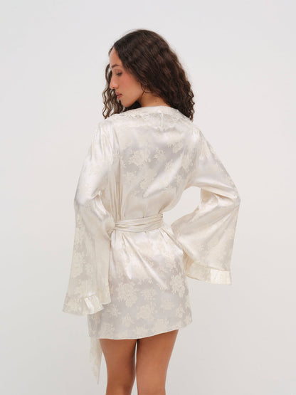 For Love and Lemons Audrey Robe - Cream