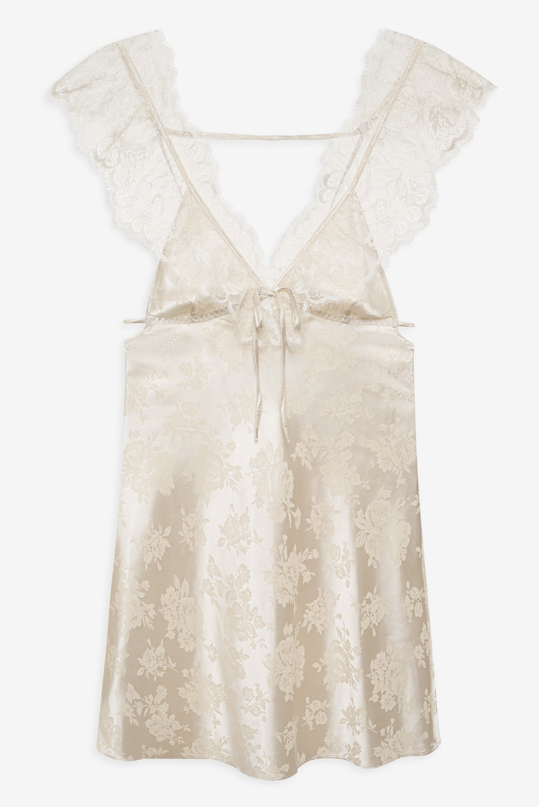 For Love and Lemons Audrey Mini Slip Dress - Cream