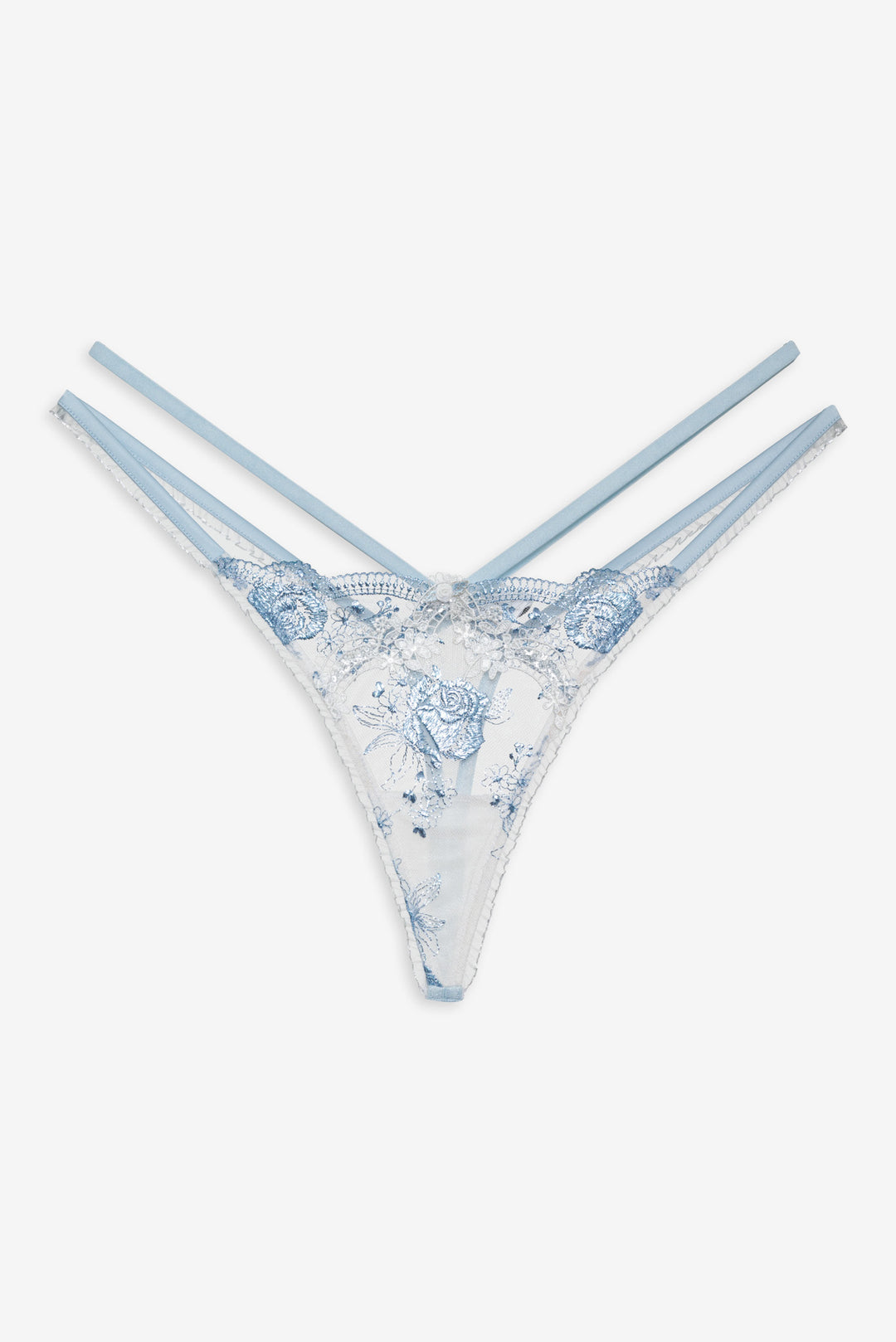 For Love and Lemons Zoeva Thong Panty - Blue