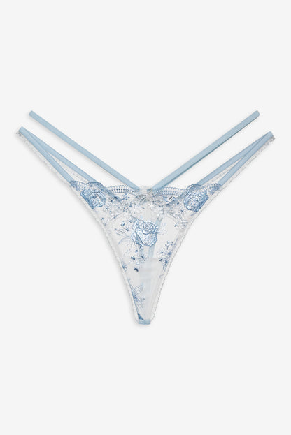 For Love and Lemons Zoeva Thong Panty - Blue