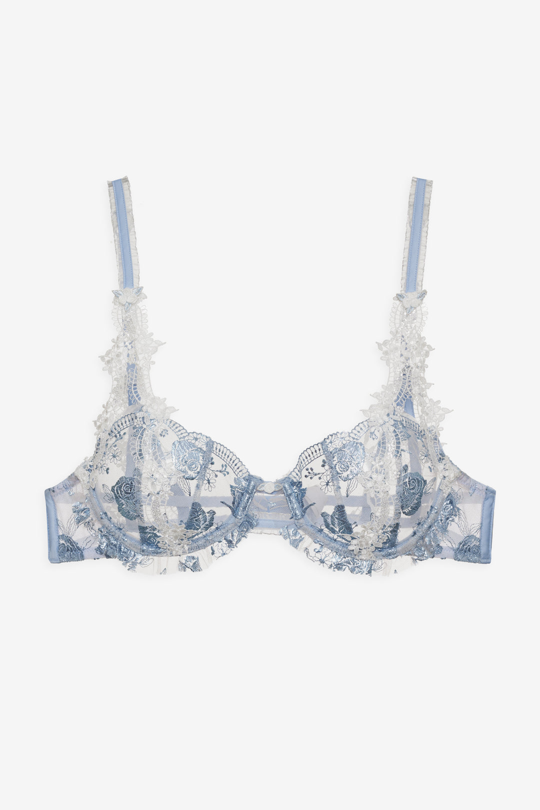 For Love and Lemons Zoeva Underwire Bra - Blue