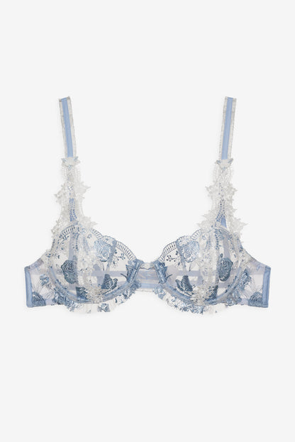 For Love and Lemons Zoeva Underwire Bra - Blue