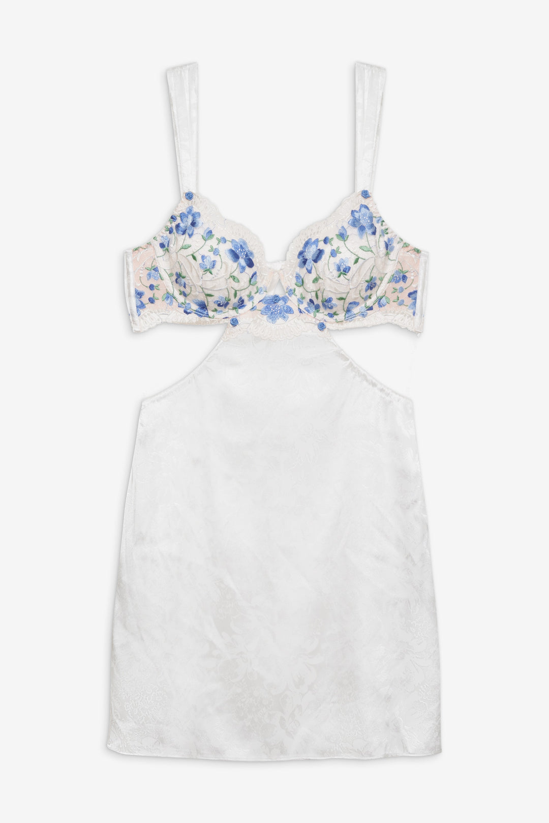 For Love and Lemons Festival Rose Slip Dress - Blue