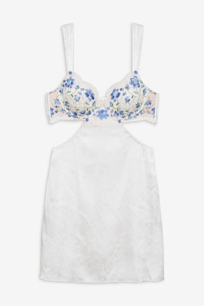 For Love and Lemons Festival Rose Slip Dress - Blue