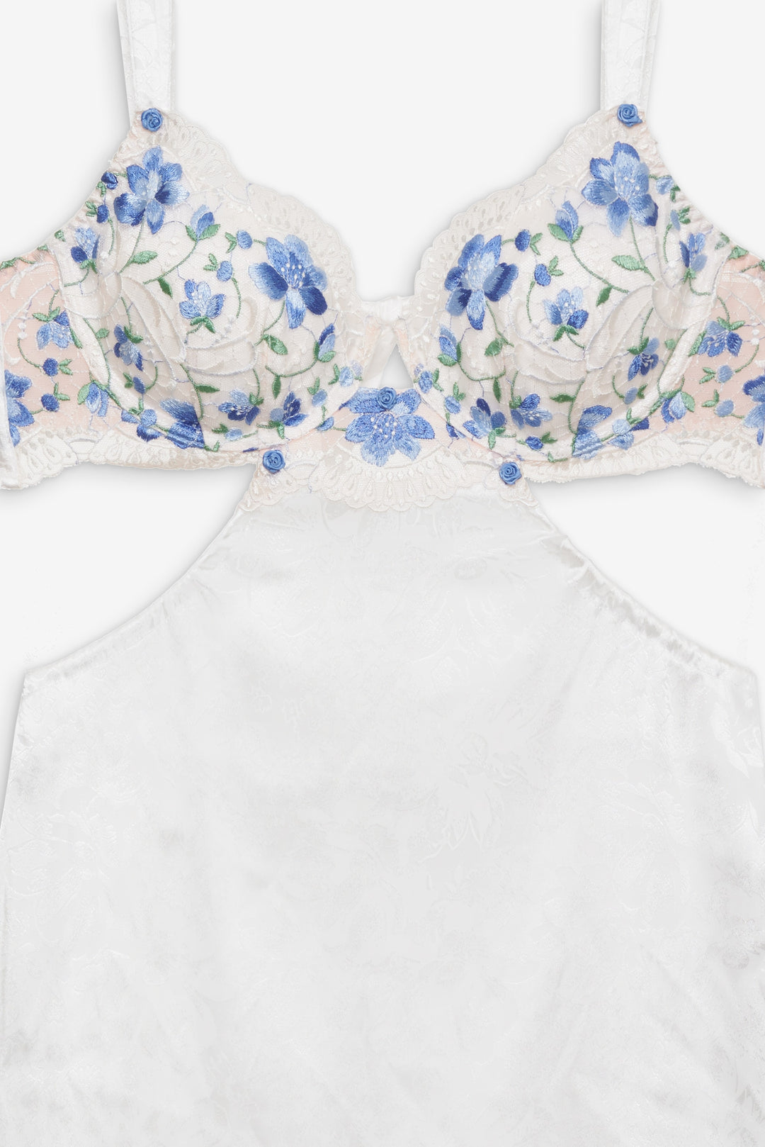 For Love and Lemons Festival Rose Slip Dress - Blue