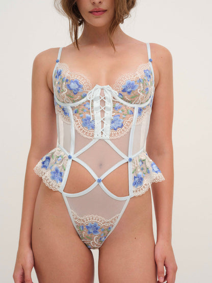 For Love and Lemons Festival Rose Teddy - Blue