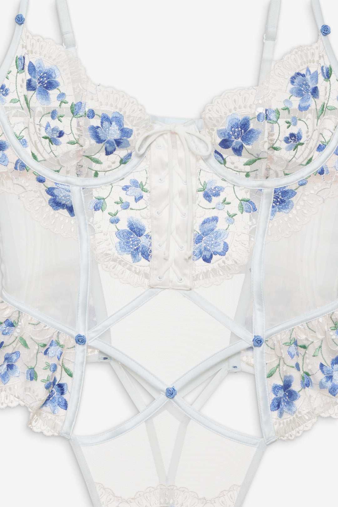For Love and Lemons Festival Rose Teddy - Blue