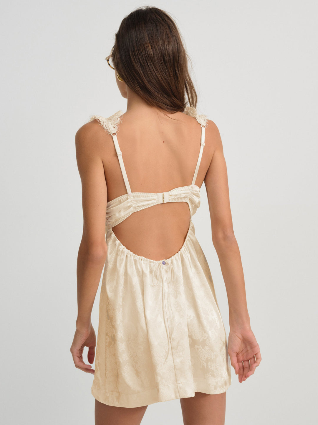 For Love and Lemons Victoria Slip Dress - Cream