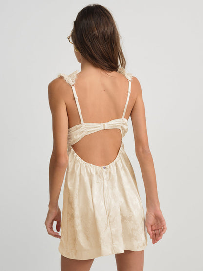 For Love and Lemons Victoria Slip Dress - Cream