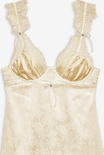 For Love and Lemons Victoria Slip Dress - Cream
