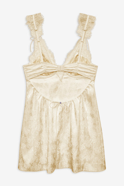 For Love and Lemons Victoria Slip Dress - Cream