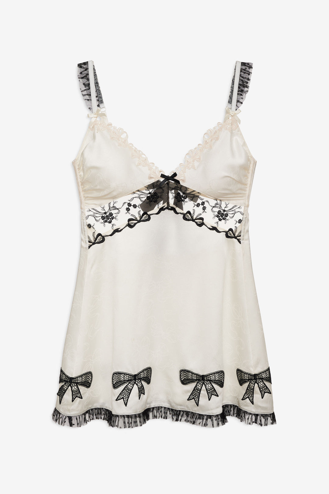 For Love and Lemons Bow Time Slip Dress - Cream