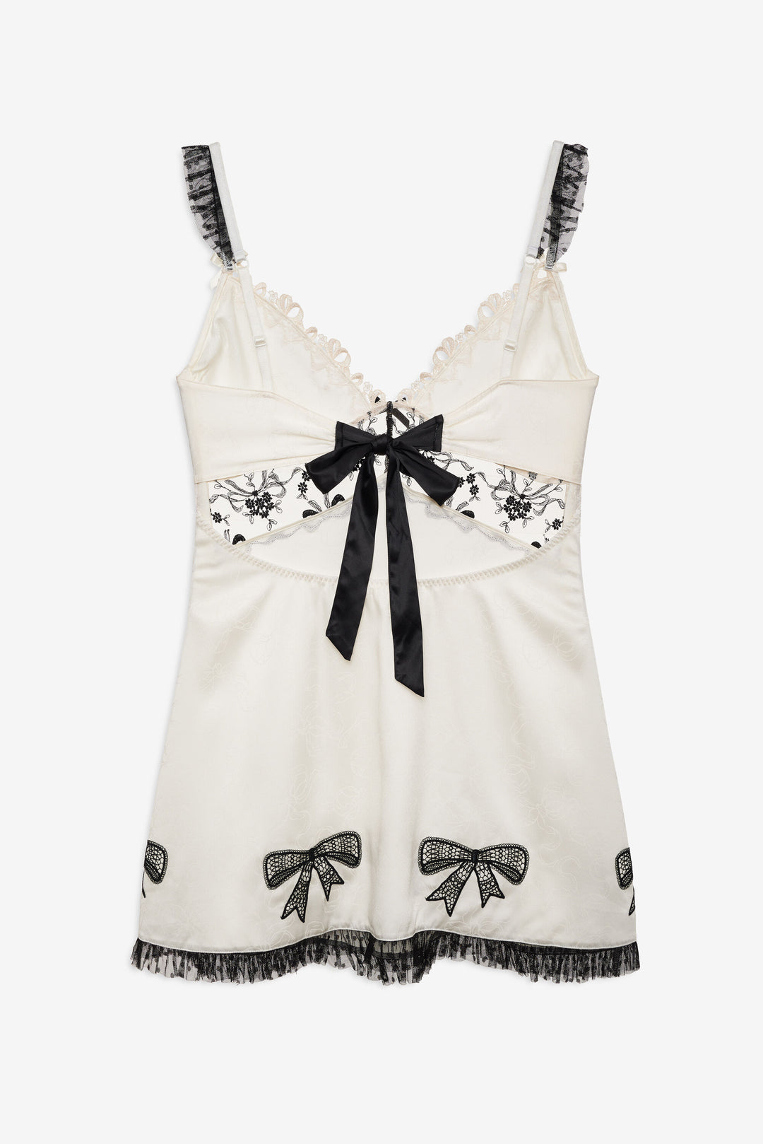 For Love and Lemons Bow Time Slip Dress - Cream