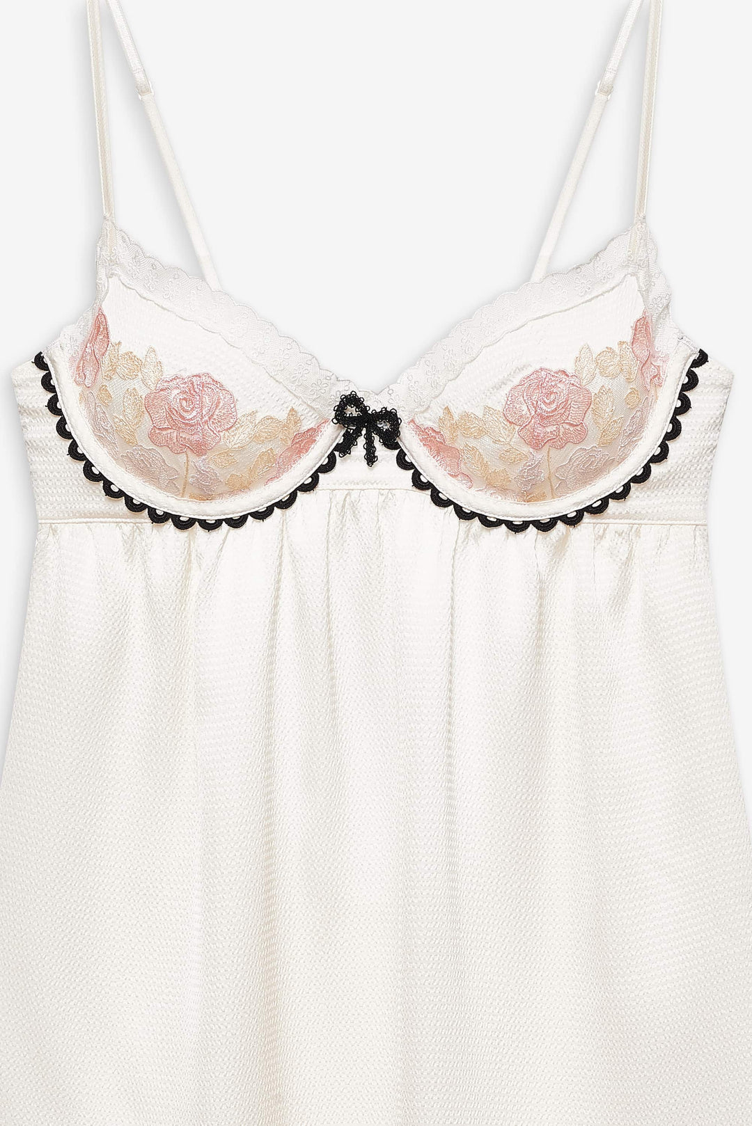For Love and Lemons Evie Floral Slip Dress - Cream