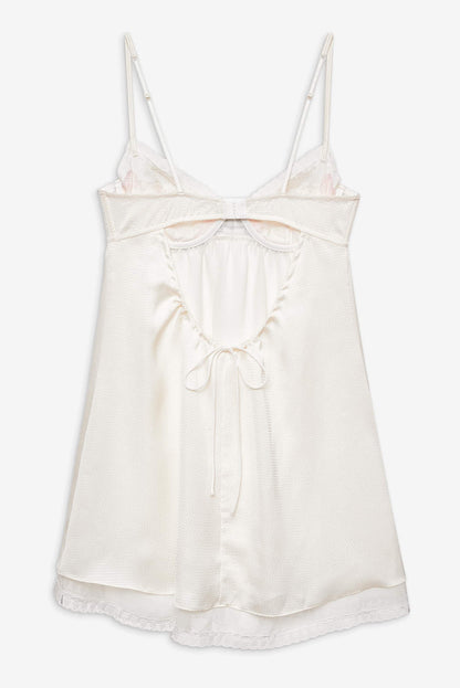 For Love and Lemons Evie Floral Slip Dress - Cream