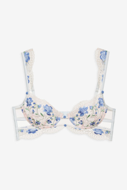 For Love and Lemons Festival Rose Bra - Blue