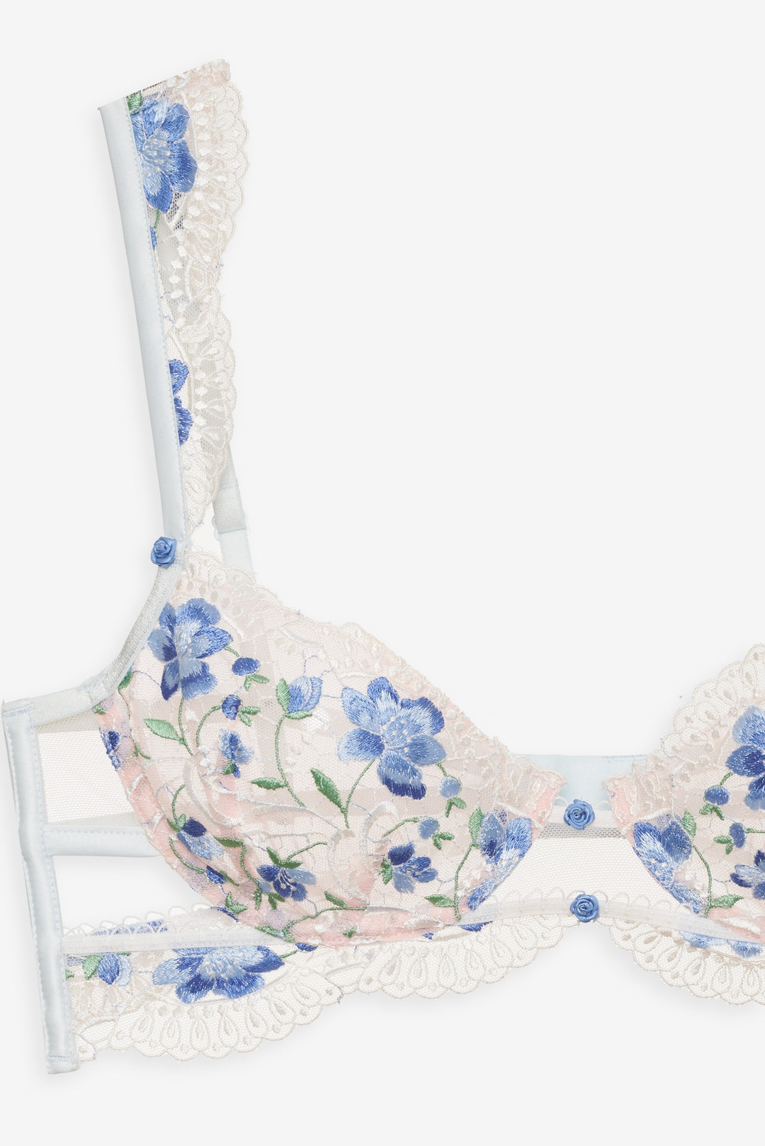 For Love and Lemons Festival Rose Bra - Blue