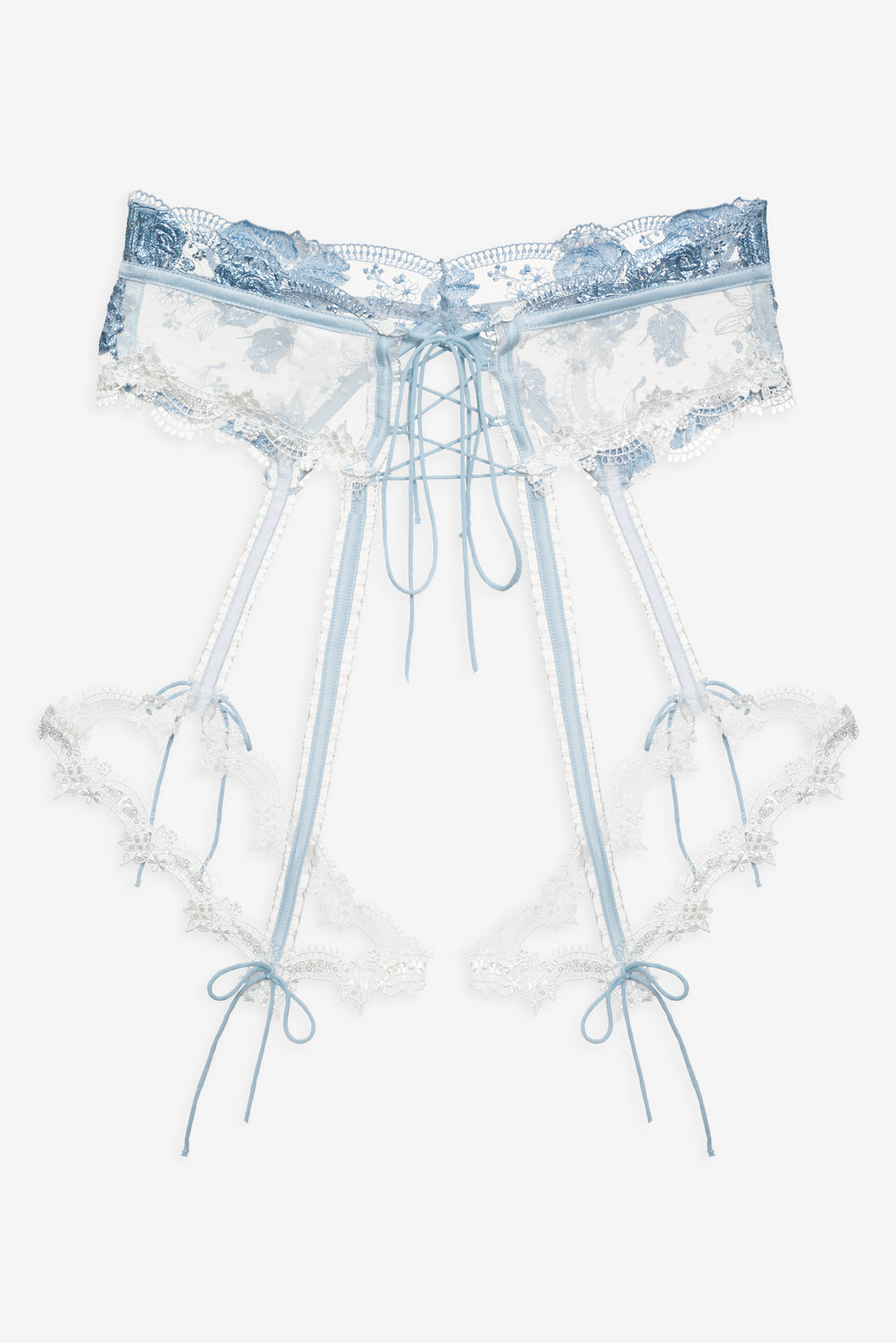 For Love and Lemons Zoeva Garter Belt - Blue