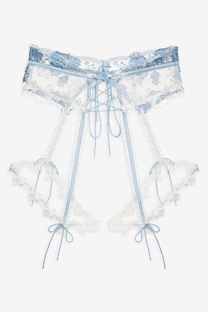 For Love and Lemons Zoeva Garter Belt - Blue