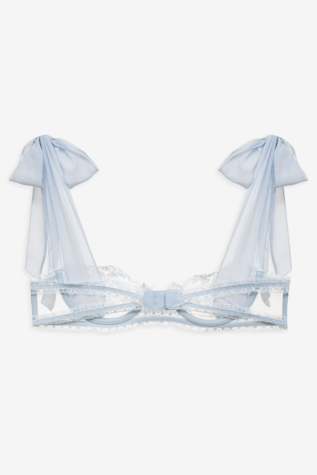 For Love and Lemons Blair Bow Underwire Bra - Blue