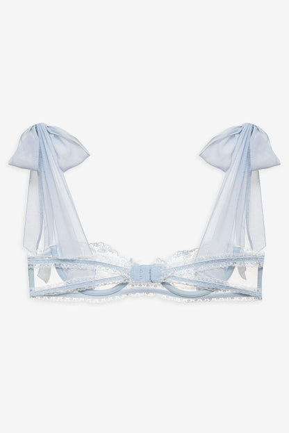 For Love and Lemons Blair Bow Underwire Bra - Blue