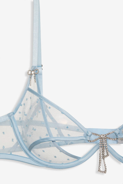 For Love and Lemons Izzy Underwire Bra - Blue