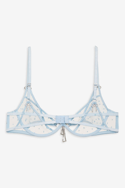 For Love and Lemons Izzy Underwire Bra - Blue
