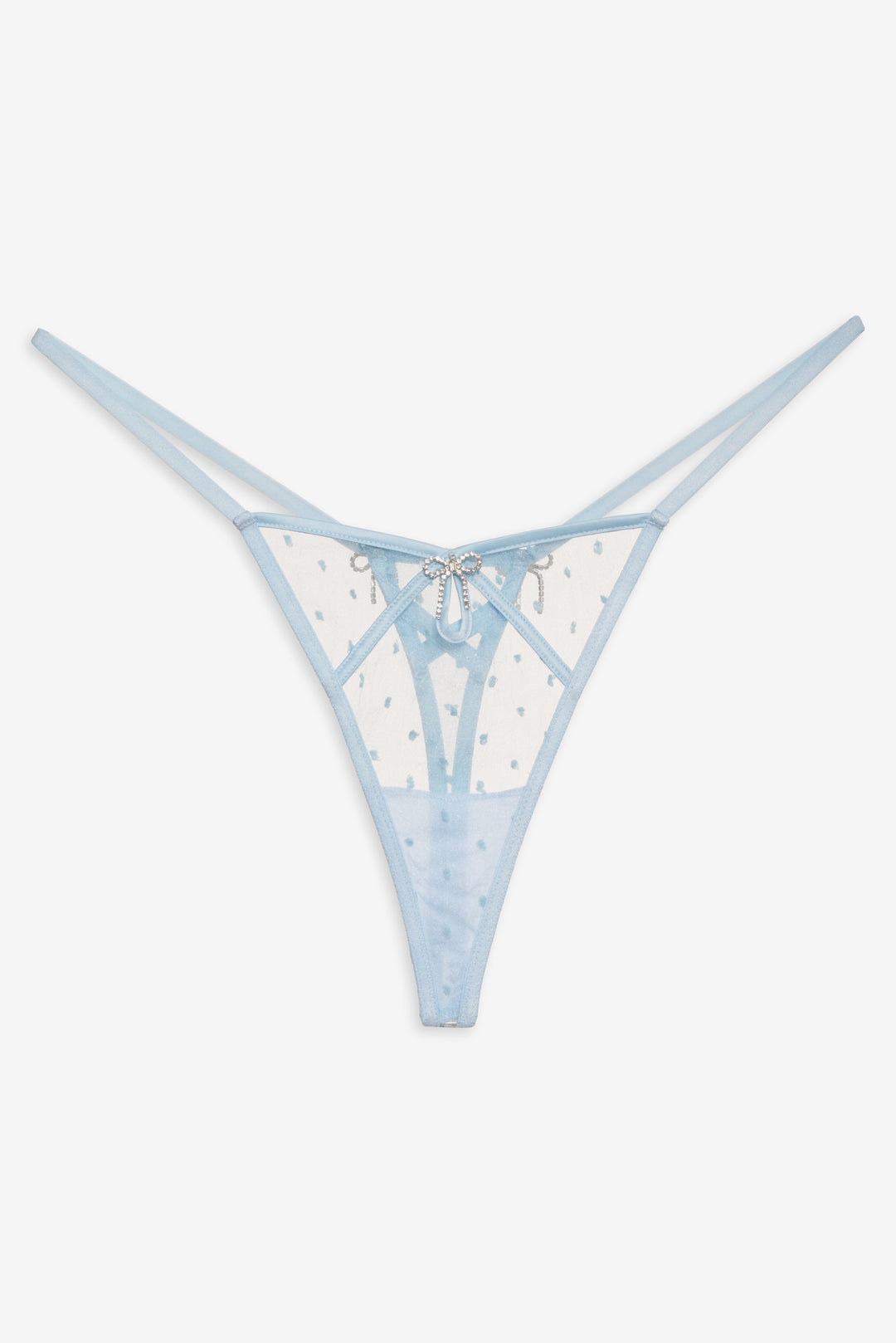 For Love and Lemons Izzy Thong Panty - Blue