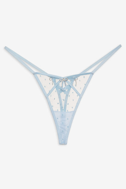 For Love and Lemons Izzy Thong Panty - Blue