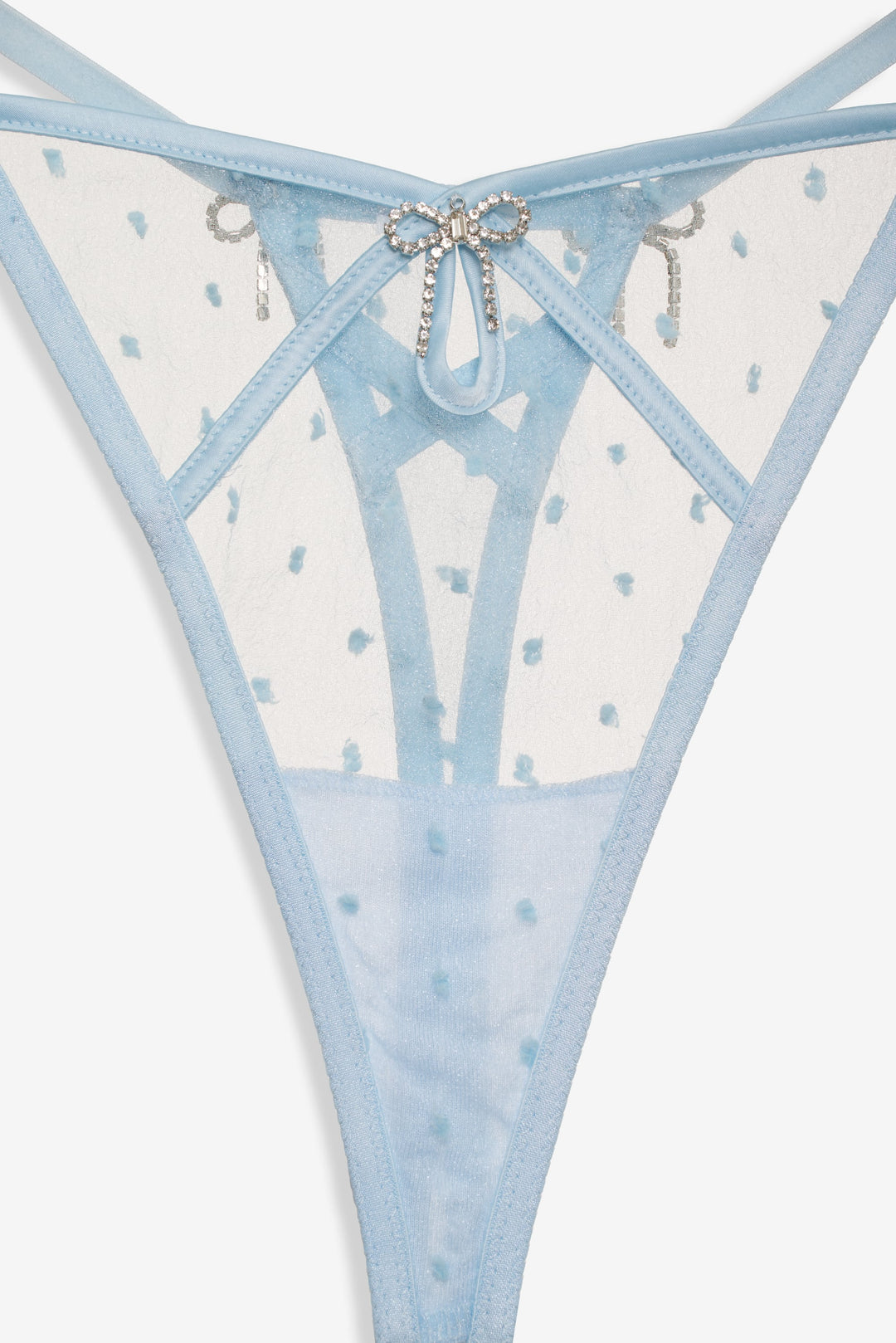 For Love and Lemons Izzy Thong Panty - Blue