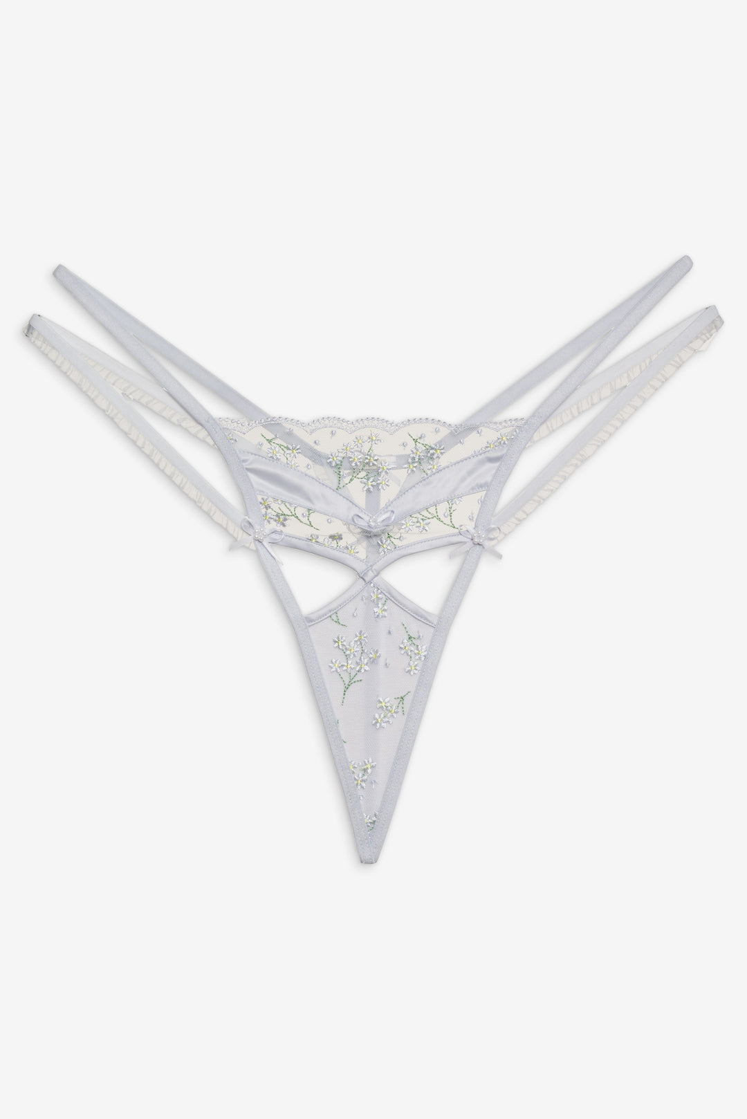 For Love and Lemons Baby's Breath Thong Panty - Blue
