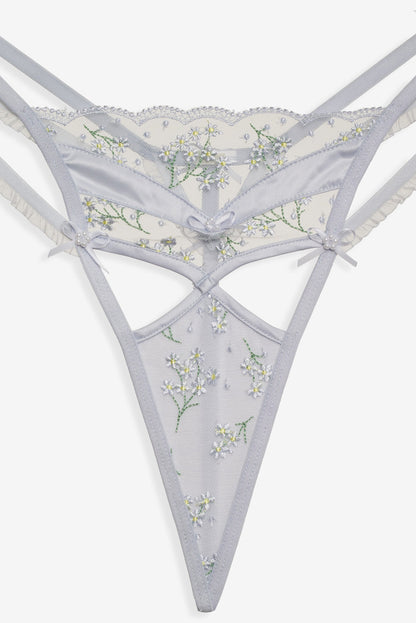 For Love and Lemons Baby's Breath Thong Panty - Blue
