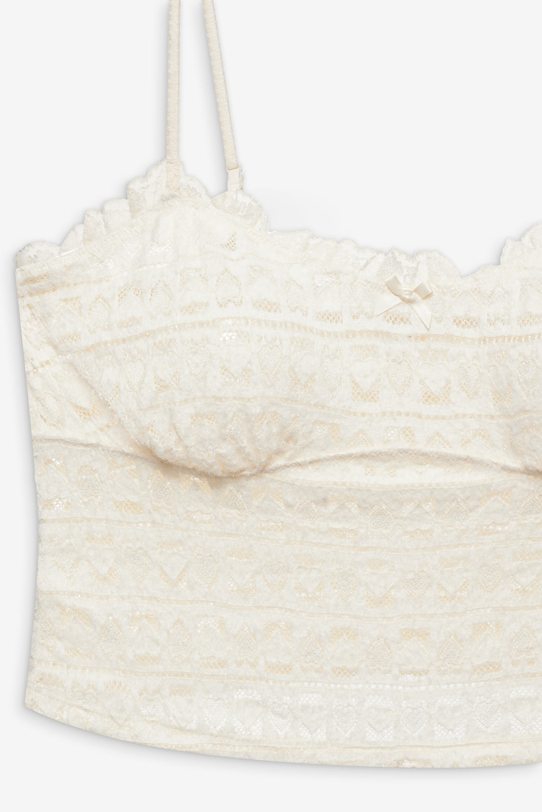 For Love and Lemons Reba Sleep Top - White
