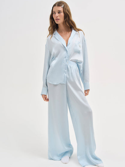 For Love and Lemons Everyday Pajama Top - Blue