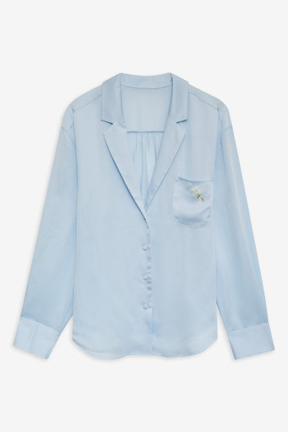 For Love and Lemons Everyday Pajama Top - Blue