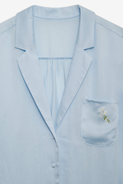For Love and Lemons Everyday Pajama Top - Blue