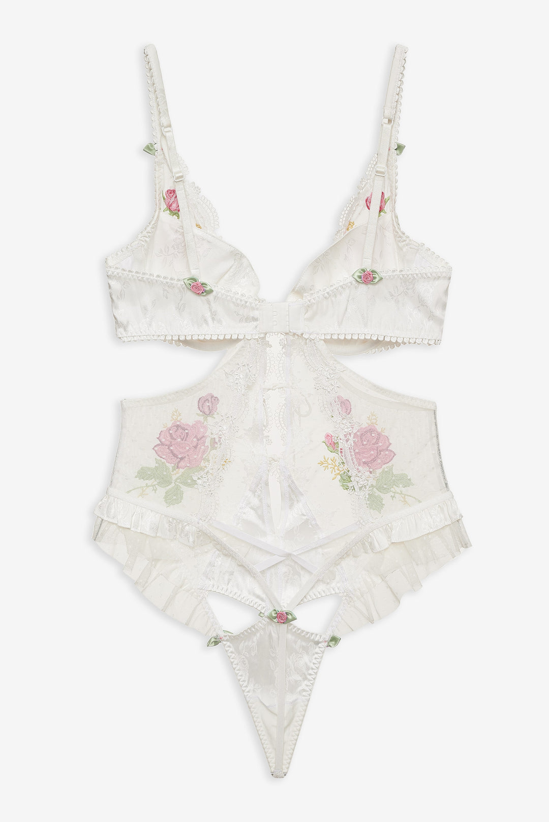 For Love and Lemons Heirloom Rose Teddy - White