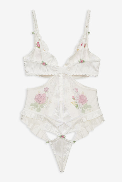 For Love and Lemons Heirloom Rose Teddy - White