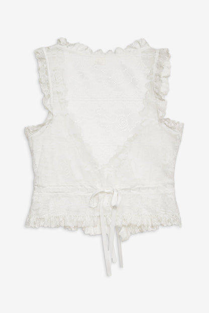 For Love and Lemons Antique Store Lace Top - White