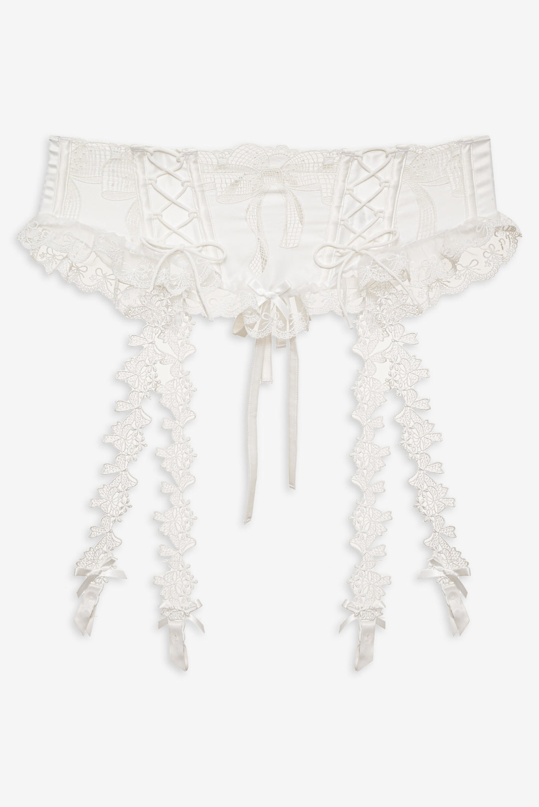 For Love and Lemons Beau Garter - White