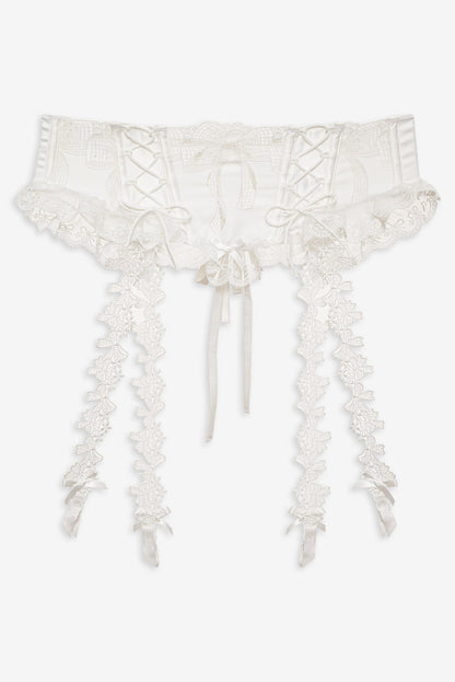 For Love and Lemons Beau Garter - White