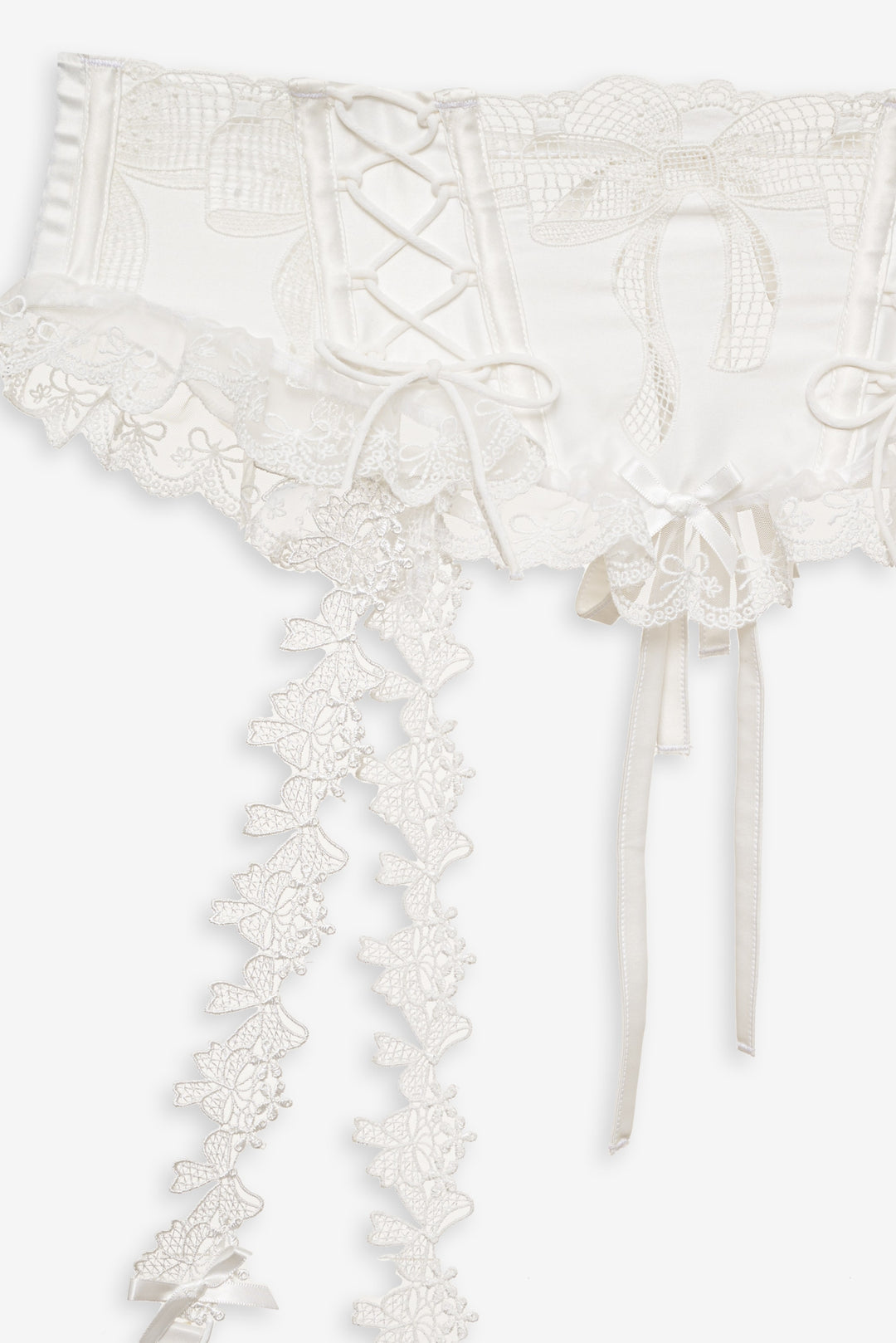 For Love and Lemons Beau Garter - White