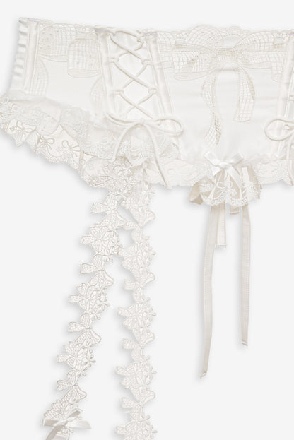 For Love and Lemons Beau Garter - White