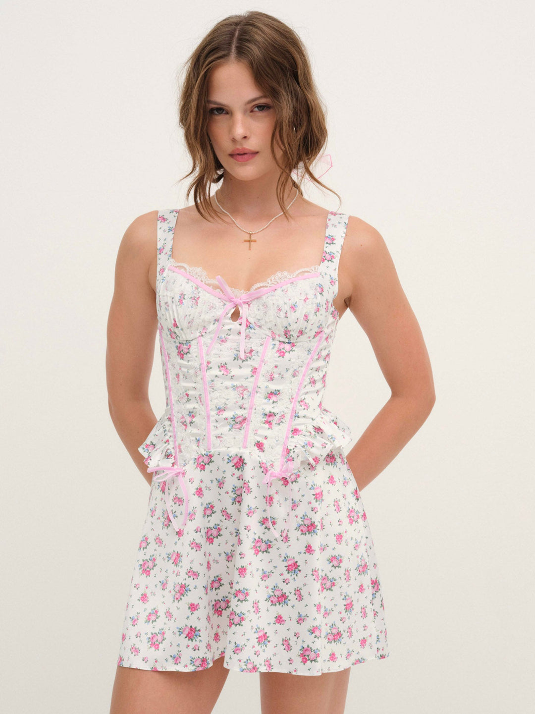 For Love and Lemons Thats Amore Slip Dress - White